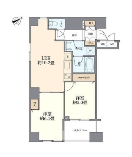 ダイナシティ三田 5階 間取り図