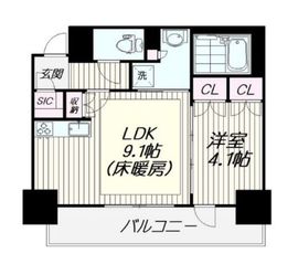 アトラスタワー五反田 6階 間取り図