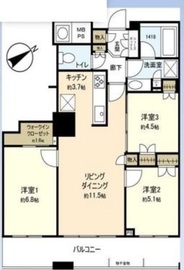 ザ・パークハウス西新宿タワー60 26階 間取り図