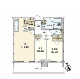 パークタワー勝どきミッド/サウス 17階 間取り図