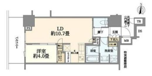 ブリリアタワー池袋West 19階 間取り図