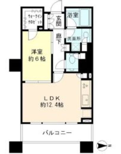 ブリリアタワー東京 8階 間取り図