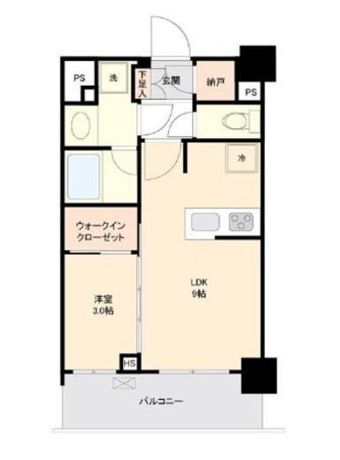 リビオレゾン墨田押上 3階 間取り図