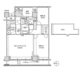 ブリリアイスト東雲キャナルコート 1407 間取り図
