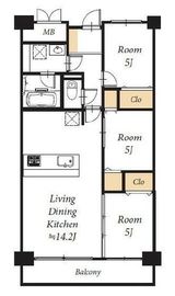 三田ナショナルコート 5階 間取り図