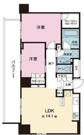 スカイグランデ汐留 20階 間取り図