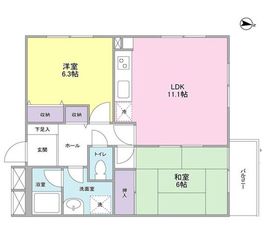 ブラウネスハイム大井町 101 間取り図