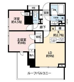 ディアナコート御苑内藤町 2階 間取り図