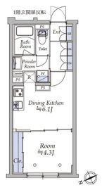 アトリオフラッツ中野新井薬師 205 間取り図