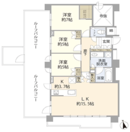 グランドメゾン等々力レジデンス 5階 間取り図