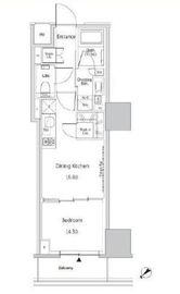ザ・パークハビオ市ヶ谷イースト 502 間取り図
