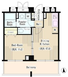 フォリアージュ青葉台 402 間取り図