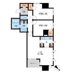 メトロタワー山下町 1301 間取り図