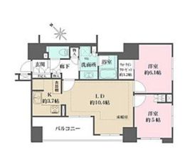 ザ・パークハウス新宿御苑西 13階 間取り図