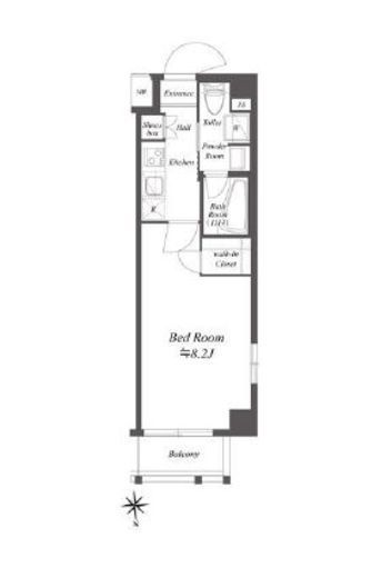 アークマーク蒲田アジールコート 409 間取り図