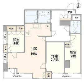 リーラ乃木坂 10階 間取り図