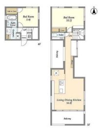 ASTILE麻布十番 (アスティーレ麻布十番) 401 間取り図