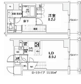 エスティメゾン王子 1502 間取り図