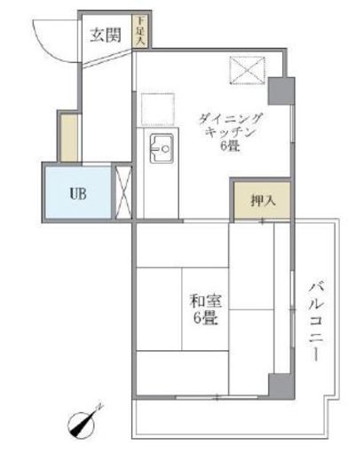 グランデュール六義園 406 間取り図