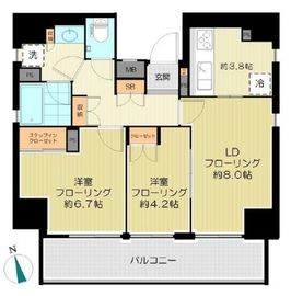 アトラス西早稲田 13階 間取り図