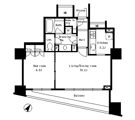藤和シティホームズ南麻布 805 間取り図