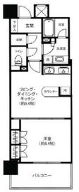 ファミール芝公園グランスイートラ・ヴィル 11階 間取り図