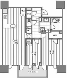 ブランズ東麻布 13階 間取り図