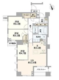 プラウド恵比寿 5階 間取り図