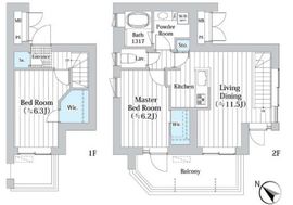 パークトトロス 202 間取り図
