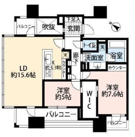 ローレルアイ恵比寿ピアース 14階 間取り図