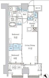 レガシス中目黒 612 間取り図