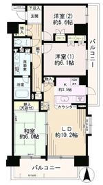 板橋パークホームズ 9階 間取り図