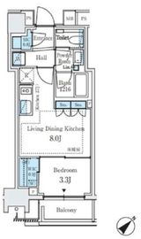 パークホームズ西小山 4階 間取り図