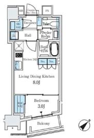 パークホームズ西小山 3階 間取り図