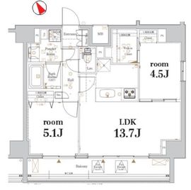 log駒込 (ログ駒込) 8階 間取り図