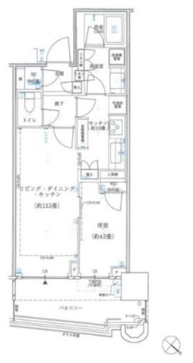 パークタワー勝どきミッド/サウス 19階 間取り図