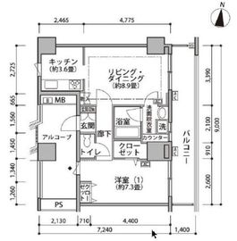 東雲キャナルコートCODAN 19-1111 間取り図