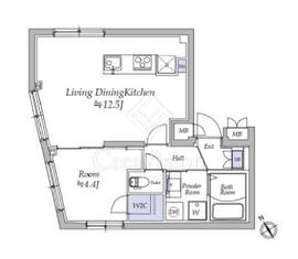 アトリオフラッツ御茶ノ水 301 間取り図
