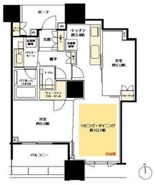 ドゥ・トゥール 21階 間取り図