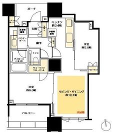 ドゥ・トゥール 21階 間取り図