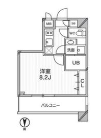 プライマル武蔵関 414 間取り図