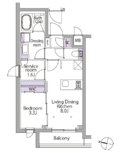イプセ初台 303 間取り図