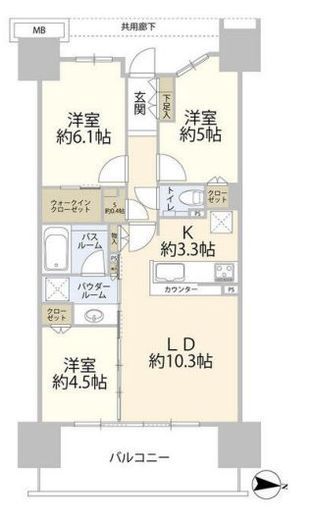 シティテラス東陽町 8階 間取り図