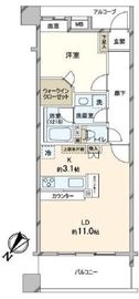 ファミール日本橋ブルークレール 11階 間取り図