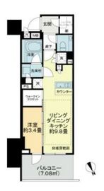 プラウド五反田 11階 間取り図