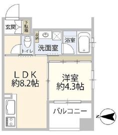 ポレスター千代田御茶ノ水 4階 間取り図