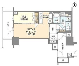 ブリリアタワー池袋West 8階 間取り図