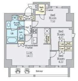 クレストコート上野 1303 間取り図