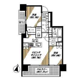 イニシアイオ西麻布 12階 間取り図