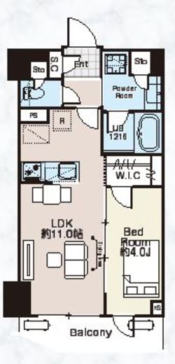 AIFLAT四谷若葉 (アイフラット四谷若葉) 802 間取り図